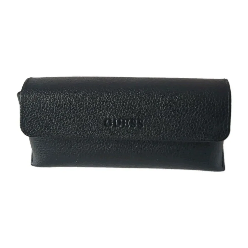 GUESS Eyeglass Sunglass Case Black Faux Leather Magnetic Clclosure Eyewear Hard
